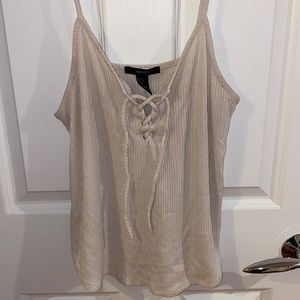 CUTE Tie Up Cream Top